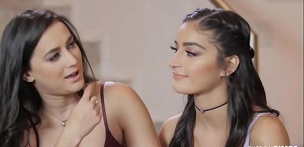  Petite Young Lesbians Emily Willis and Georgia Jones Get Intimate And fuck Until They Cum